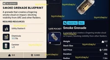 ✅ ARC RAIDERS ✅ SMOKE GRENADE BLUEPRINT - USA SELLER
