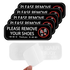 6 Pcs Please Remove Your Shoes Sign Adhesive No Shoes Stickers for Home Office