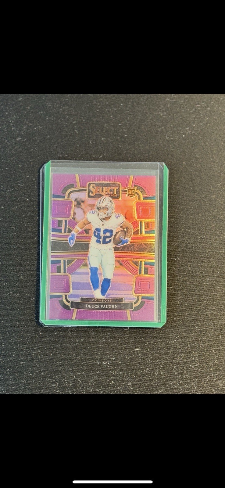 2023 Panini Select - Concourse Deuce Vaughn #28 Purple Prizm /75 RC