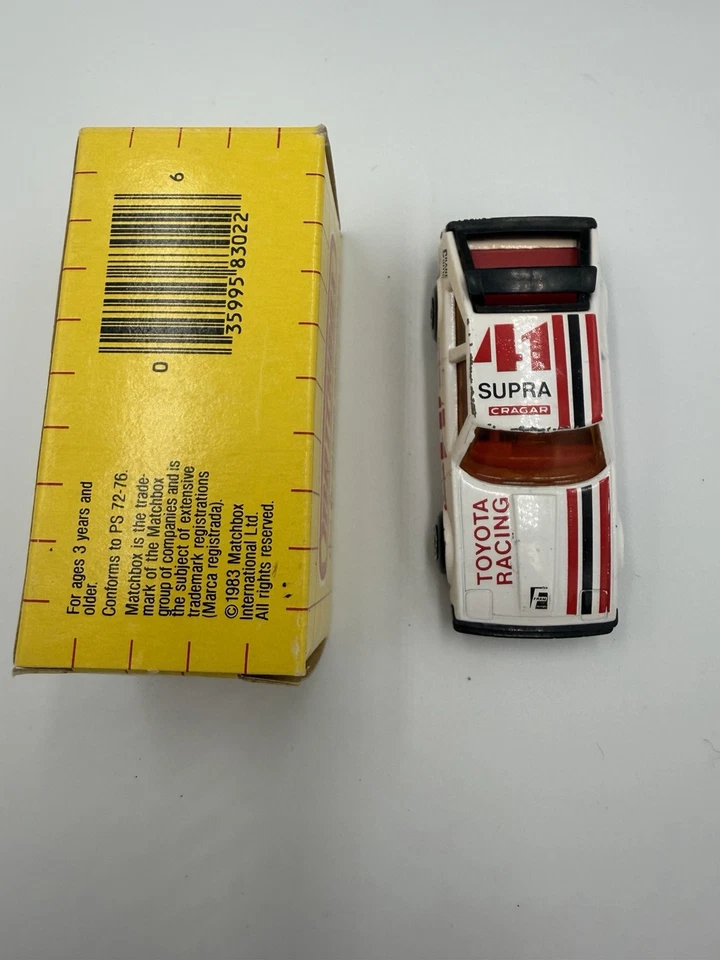De colección 1984 Matchbox #39 Toyota Supra Racing #41 grúa levas Macao con caja como nuevo Foto 4 de 4