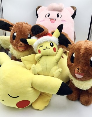 Pokemon Mixed Brands & Sizes Lot Of Plush Stuff Plushies; BAB, TOMY, Pokémon