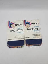 Vintage Wrights BONDEX PATCHETTES 2" X 3" Iron-On Repair Patches Colorful Lot