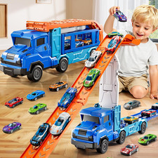 Toddler Car Truck Toys for 3 4 5 6 7 8 Years Old Boys, Transporter Truck Toy Tra