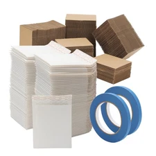 302 Pcs Trading Card Shipping Protector Set, Include 200 Corrugated Cardboard...