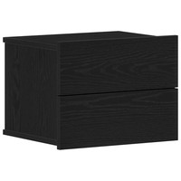 Nachttisch Schwarz Eichen-Optik 40X30X30 Cm Holzwerkstoff Kommode
