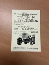 Orig. FIAT Allrad Traktor Schlepper Prospekt Brochure Landmaschinen Werbung F1