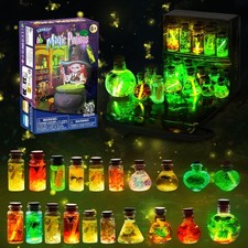 Craft Kit Glow Witch Potion Bottles Fairy Magic Potions 20 Bottles Ages 6-10
