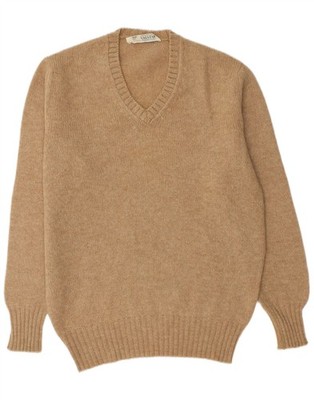Valstar Mens V-Neck Jumper Sweater Large Beige RH01