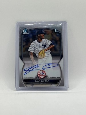 Juan Carela 2023 Bowman #CPA-JCA Chrome Auto Rookie 1st RC