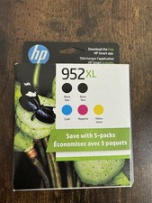 Genuine HP 952 XL 5 Pack High Yield Ink Cartridge Combo 6ZA00AN 8036 exp 2027