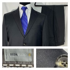 Hart Schaffner Marx Reda Flexo Gris Lana 2 piezas Traje Chaqueta Pantalones 42S (x-corto)*