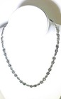 Vintage Sterling Silver Marcasite Fleur de Lis Link Necklace 36g Art Deco 16" — photo 1