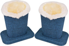 Pack of 2 Soft Plush Lined Eyeglasses Holder Stand Protective Glasses Holder Sta