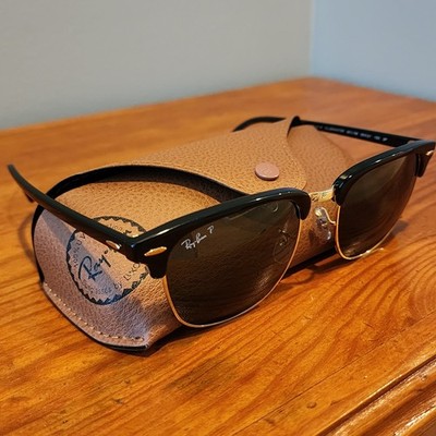 RB3016 CLUBMASTER 901/58 偏光（Polarized） Ray-Ban RB3016 Clubmaster 901/58 Polarized Sunglasses Lens Width