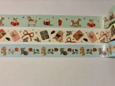 3 Simply Gilded Washi Tape 24” Samples - Christmas Velveteen Rabbit Holiday