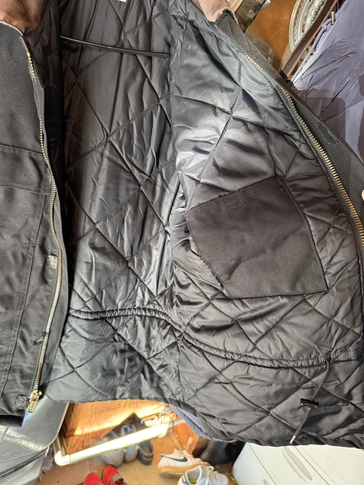 Vintage Carhartt C55 Black Artic Quilt Lined Yukon Extreme Work Jacket Size L - Image 3 of 4