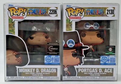 Funko Pop! Monkey D Dragon #2206 Portgas D. Ace #2130 Chalice