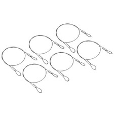 6Pcs 12" Stage Lights Safety Cable 304 Stainless Steel 1mm Dia Security Rope
