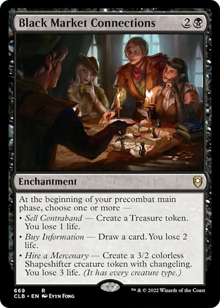 Black Market Connections Commander Legends Baldurs Gate Regular Edition MTG Card