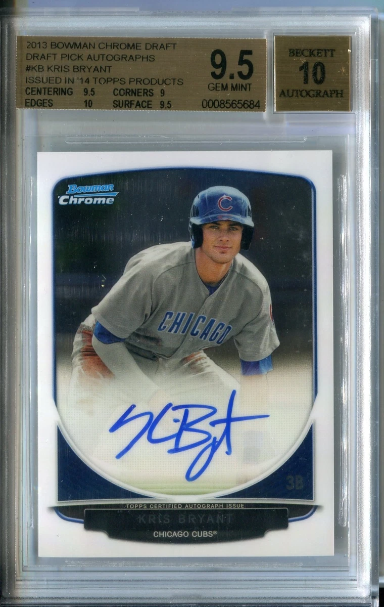 Kris Bryant Autographed Baseball Sports Trading Cards