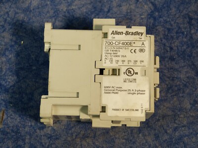 Allen-Bradley 700-CF400E* A Series 24VDC Contactor Relay (BN180) | eBay