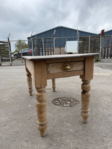 Antique Pine Dining Table - Picture 2 of 9