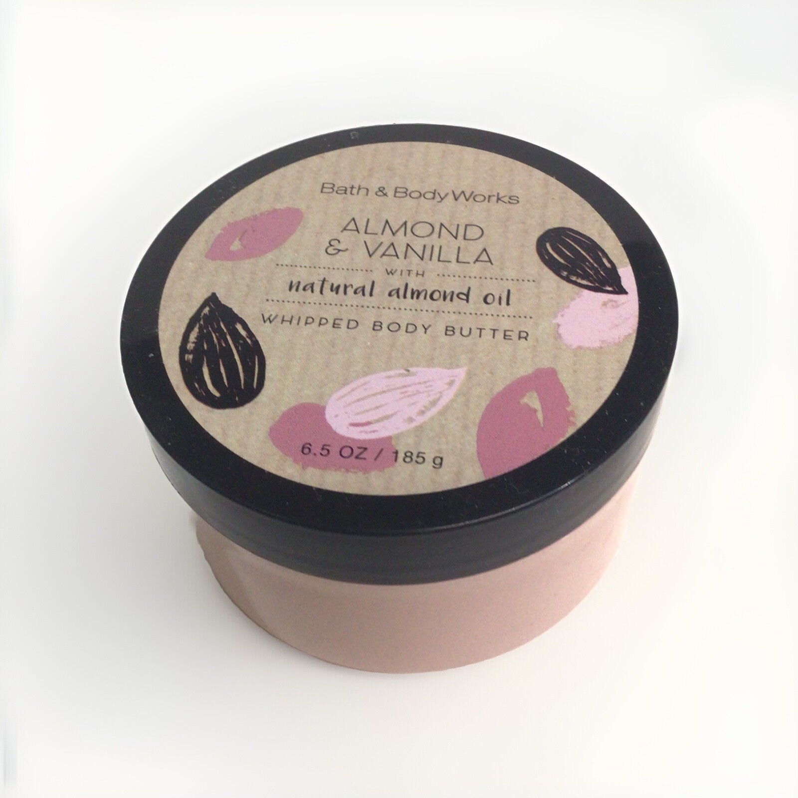 Bath & Body Works ALMOND & VANILLA 6.5 Oz. Natural Oil WHIPPED BODY BUTTER ~NEW