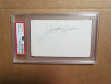 Jocko Conlan Signed Index Card PSA Cert Encapsulated 2