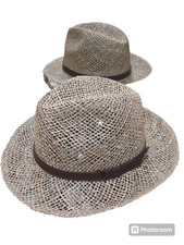 CAPPELLO FEDORA INTRECCIATO 100% PAGLIA
