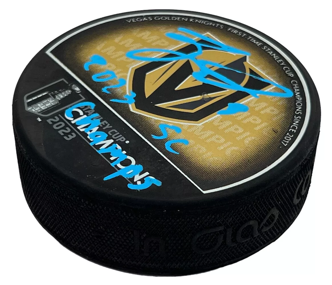 VEGAS GOLDEN KNIGHTS STANLEY CUP CHAMPIONS PUCK - 2023 CHAMPS