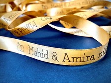 Personalised Business logo Satin Ribbon Custom 10mm 15mm 25mm 50mm 100mm