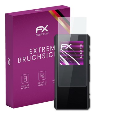 atFoliX Glasfolie für FiiO BTR7 Displayfolie 9H Schutzpanzer Displayschutzfolie