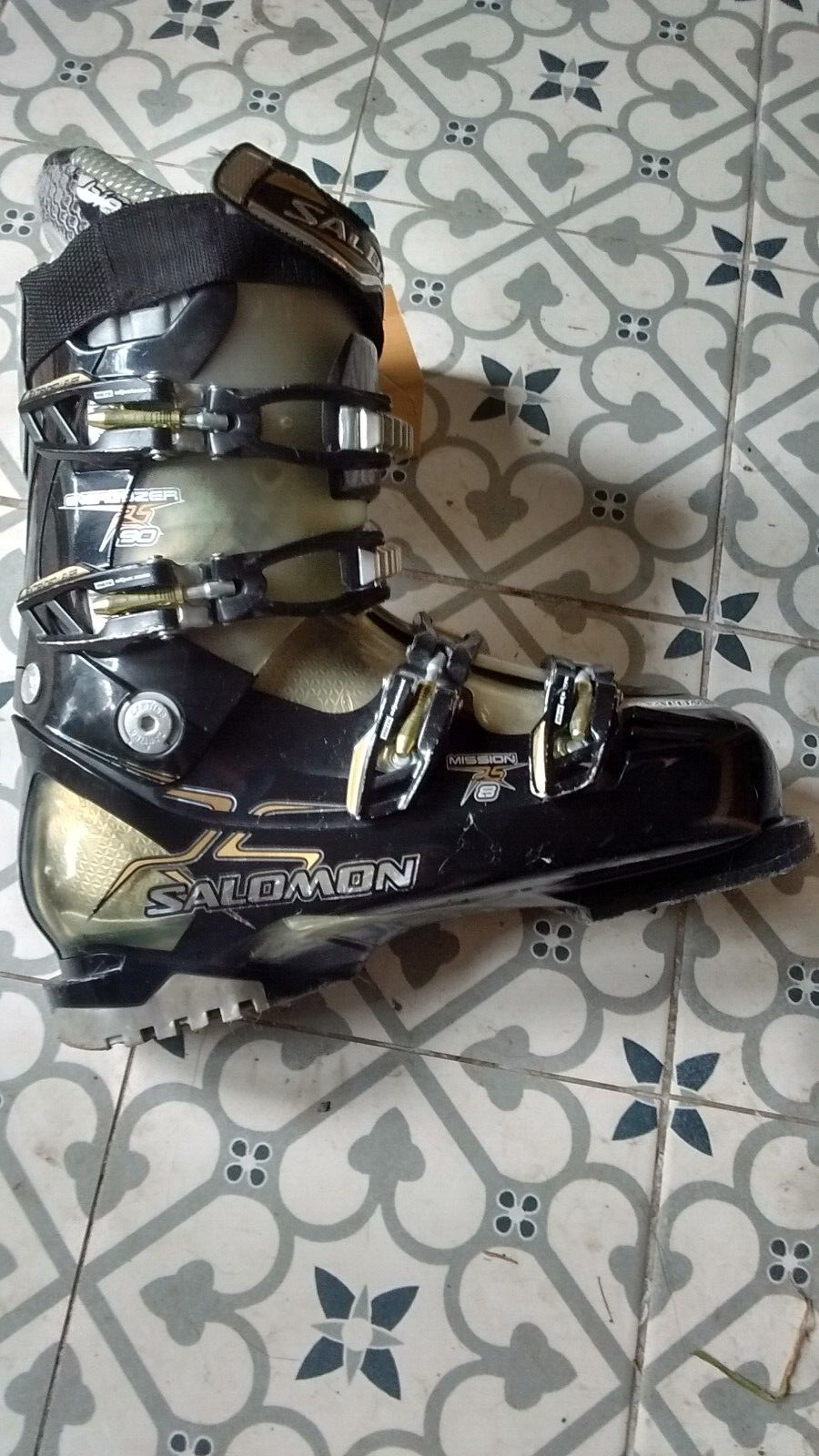 Scarponi da sci SALOMON Energyzer 90 nero oro taglia 27 5 UK 9 0