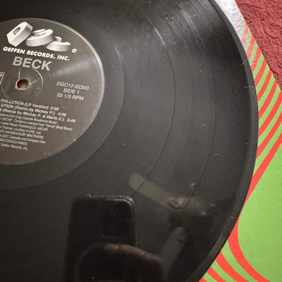 Beck , The New Pollution EP , 12” 1997 Bong Load Records MINT NEVER PLAYED Foto 4 de 4