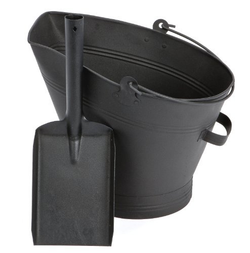 WATERLOO STYLE TRADITIONAL BLACK FIRE COAL BUCKET SHOVEL FIREPLACE LOG SCUTTLE