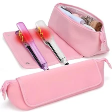 Travel Essentials Neoprene Hair Bag w/Heat Resistant Mat for Flat or... 