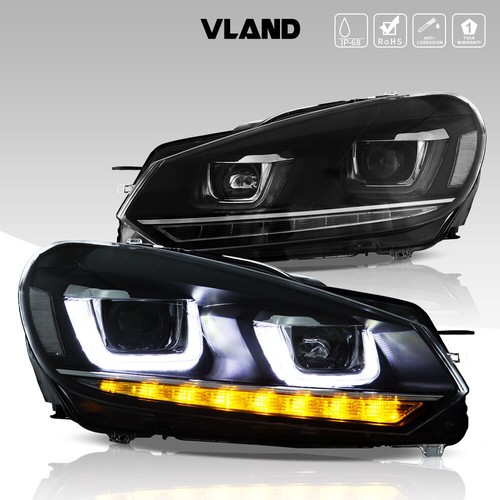 VLAND Paar Scheinwerfer Für Golf 6 VI MK6 GTD TSI TDI 2010-2014 W/Sequentiell - Bild 9 von 16
