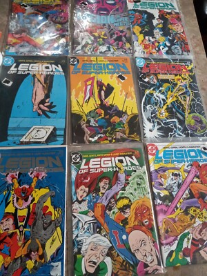 1984/1985 DC LEGION OF SUPER HEROES  ISSUES 1 THUR 9 ORIGINAL  PACKAGE