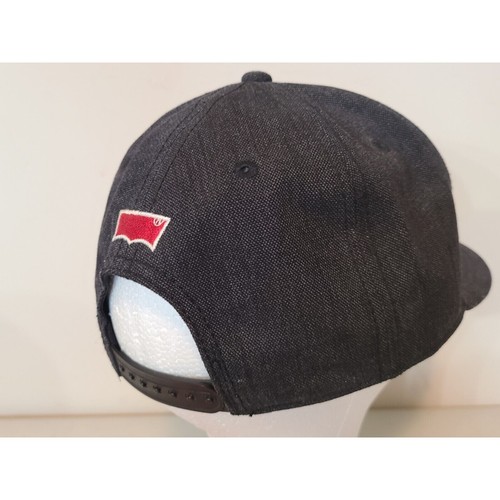 Levi's Leather Patch Hat Cap Denim Snapback Red Tag Dagger Mountain - Picture 14 of 24