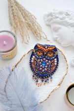 DIY Jewelry Making Kit Bead Embroidery Craft Set Cute Owl Handmade Jewelry