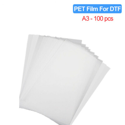 100PC A3 PET Transfer Film  For DTF Ink Printing PET Film Printing And Transfer