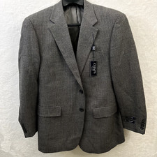 CHAPS Ralph Lauren Mens Sports Coat 40R Gray 100 Wool Pattern