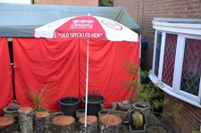 Old Speckled Hen Parasol Ø1.8m Pub Umbrella / Beer Garden / Man Cave / BRAND NEW