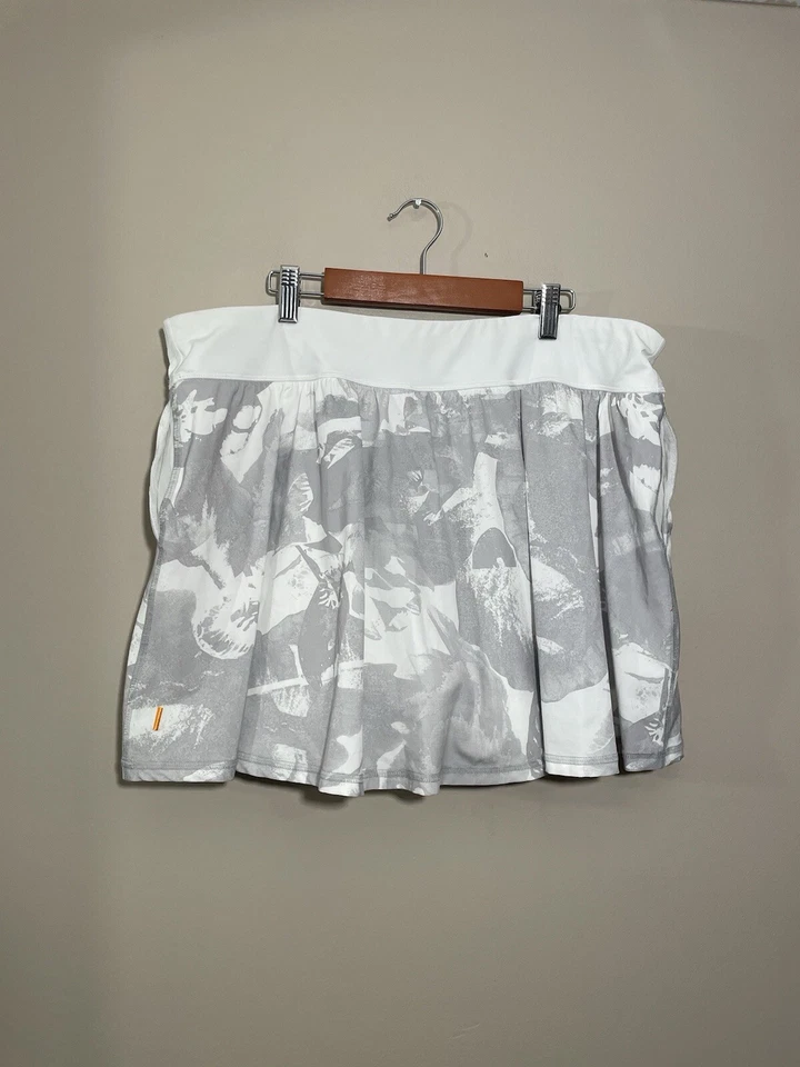 Falda de tenis Lucy Skort blanca gris bolsillo para mujer talla XL falda elástica Foto 2 de 4