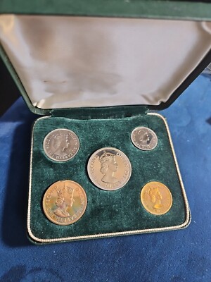 1955 Cyprus 5 pc Proof Set, 3 mils, 5 mils, 25, 50, 100 Pound