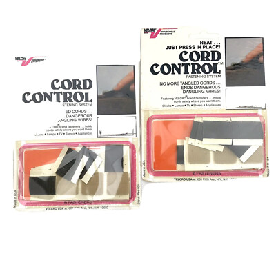 Vintage Hook & Loop Cord Control Fastening System NOS