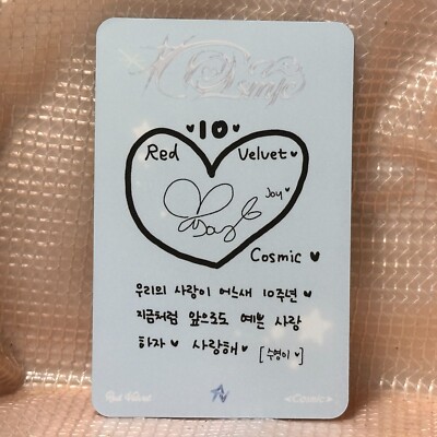 Joy Official Photocard Red Velvet Cosmic Photo Book Ver SM Ent