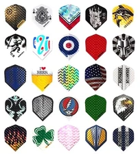 10 Sets Assorted Dimplex Embossed Standard Dart Flights - Ships w/ Tracking