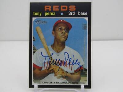 TONY PEREZ 2020 TOPPS HERITAGE REAL ONE AUTOGRAPH AUTO- REDS!!