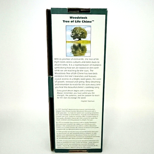 Woodstock Wind Chimes Tree of Life Chime™ Birds Green Crystals High Pitch IOB - Picture 5 of 7